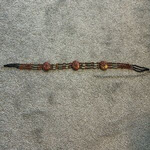 Orange Mosaic Beaded Belt